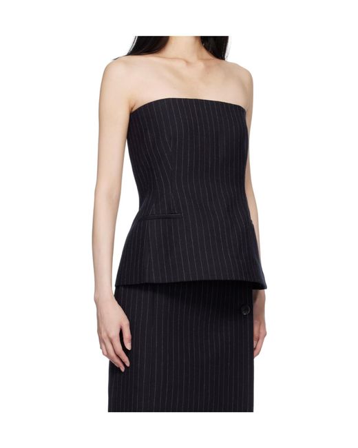 Co. Black Tailored Bustier Top