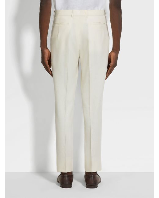 Zegna Natural Oasi Lino Casual Pants for men