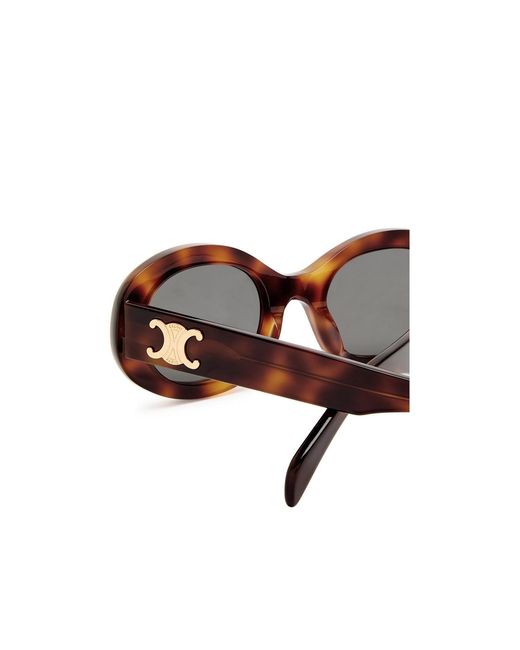 Céline White Leopard-Print Sunglasses