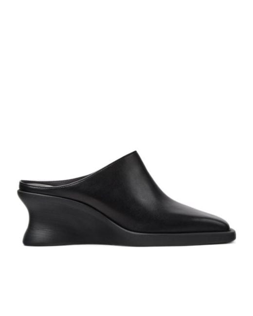 Camper Black Semi-Enclosed Wedge Shoes