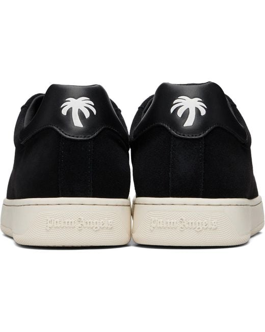 Palm Angels Black Classic Logo Tennis Sneakers for men
