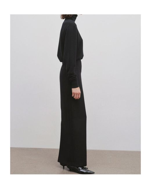 The Row Black Bartelle Wool Skirt