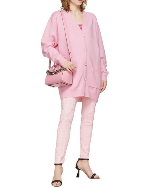 Givenchy Pink Embroidered Studded Wool-Cashmere Cardigan