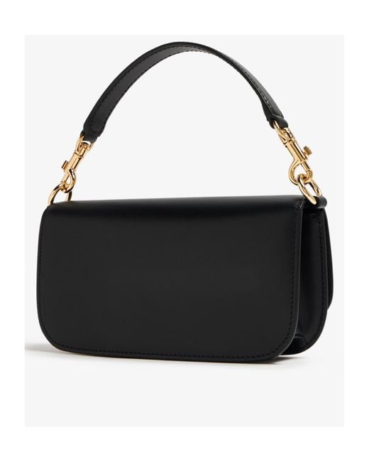 Dolce & Gabbana Black 3.5 Logo Plaque Small Shoulder Bag