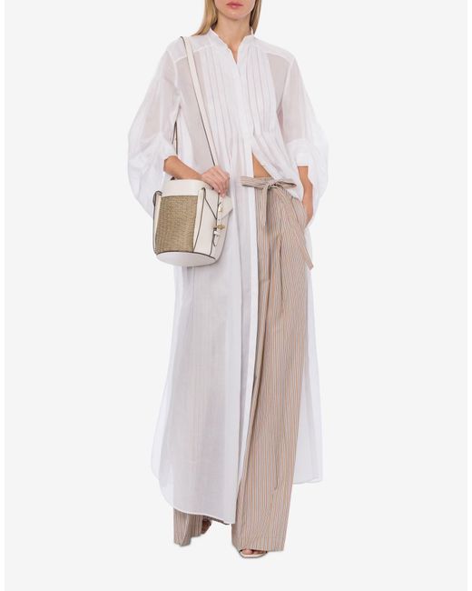 Alberta Ferretti Multicolor Striped Pleated Wide-Leg Trousers