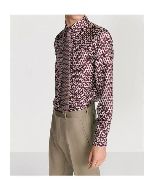 Dior Red Shirt With Entrelacé Motif for men