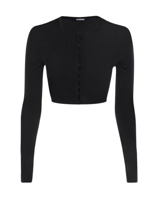 Jacquemus Black The Beach Crewneck Cardigan