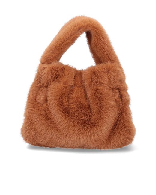Boyy Brown Square Scrunchy Soft Bucket Bag