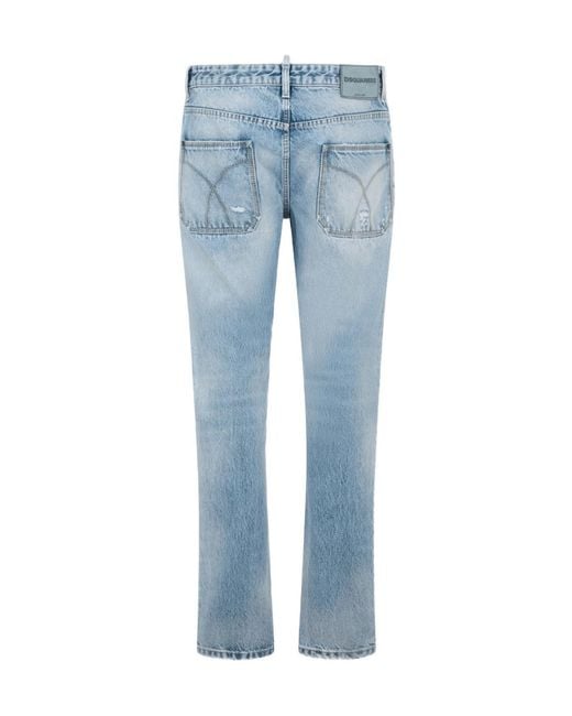 DSquared² Blue Teddy Slim-Fit Jeans for men