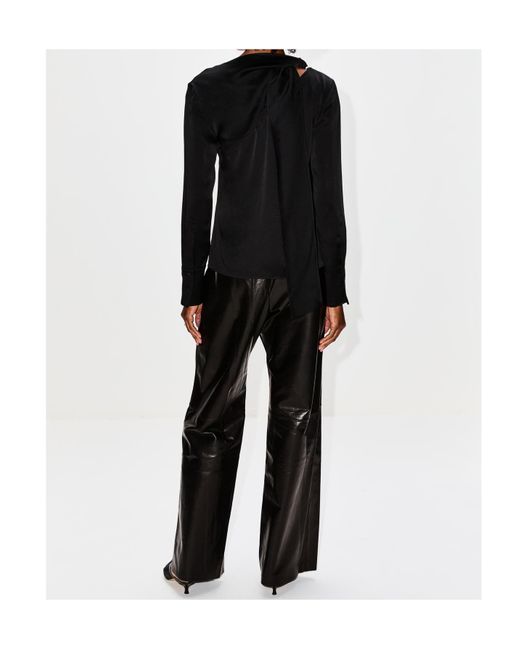 Givenchy Black Bow Draped Top