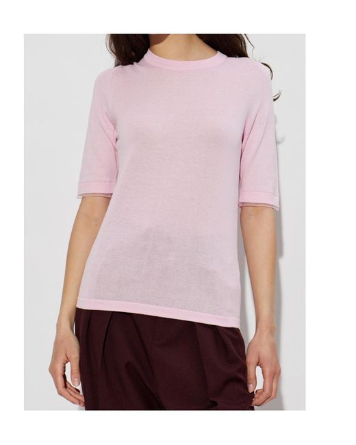 Fabiana Filippi Pink Short-Sleeved Knitwear