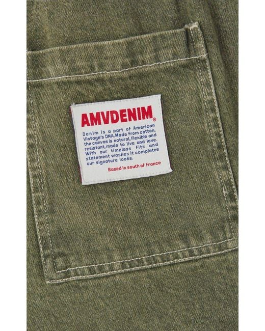 American Vintage Green Elastic-Waist Casual Trousers
