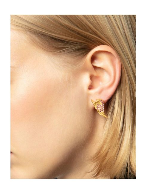 Zadig & Voltaire Metallic Rock Embellished Earrings