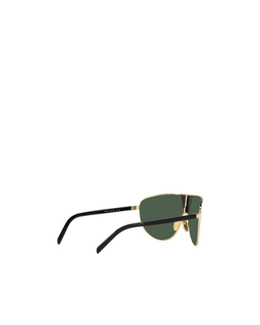 Prada Green Eyewear Mask Frame Sunglasses for men