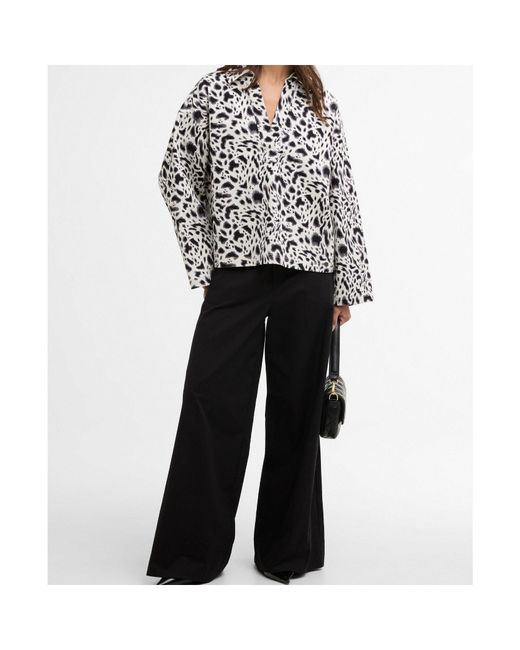 Barbour Black Long-Sleeved Printed Shirt