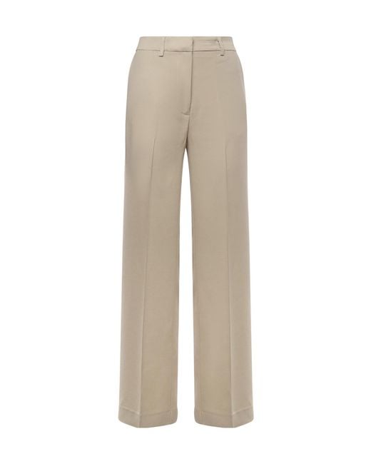 Ottod'Ame Natural Ottod'Ame High-Waist Straight-Leg Pants