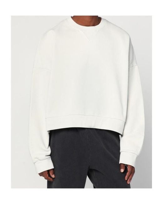 Entire studios White Oversized Crewneck Sweater for men