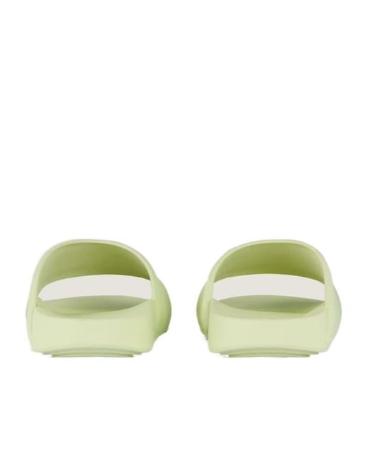 Givenchy Green Logo Rubber Slides