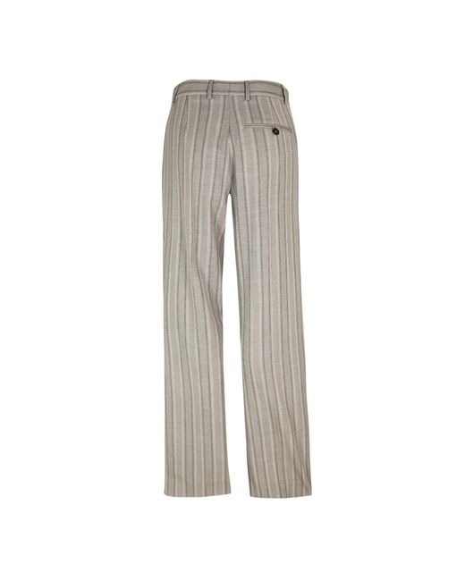 Stella McCartney Gray Color-Blocked Fashionable Casual Pants