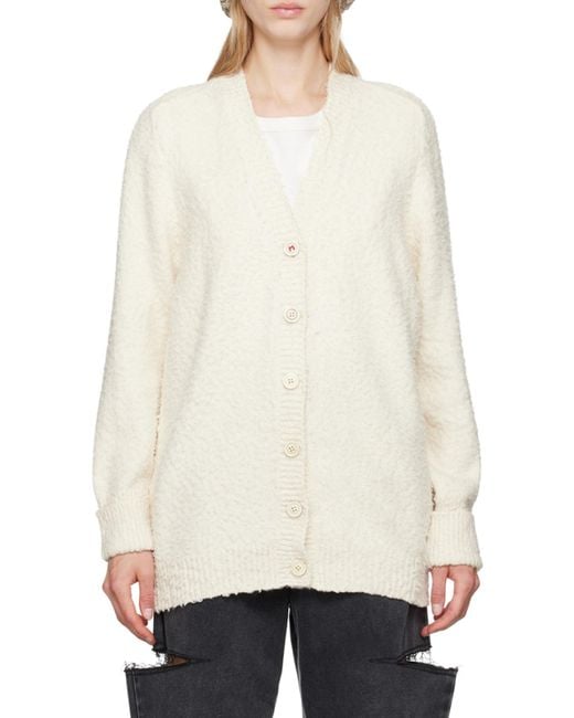 Maison Margiela Natural Oversized Knitted Cardigan