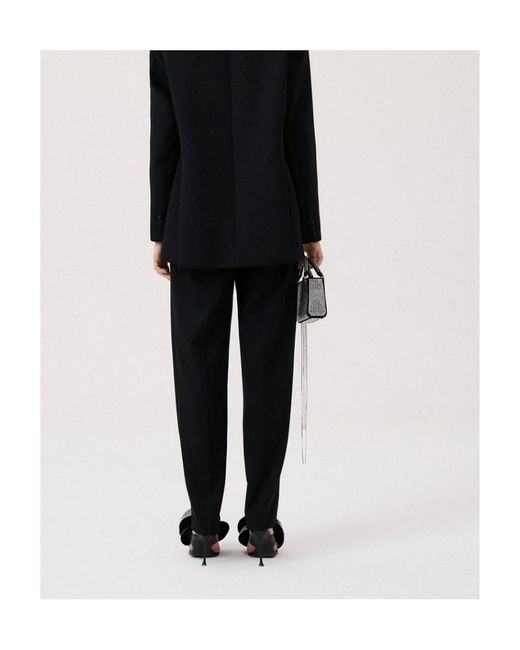 Magda Butrym Black High-Waisted Oversize Tapered Trousers