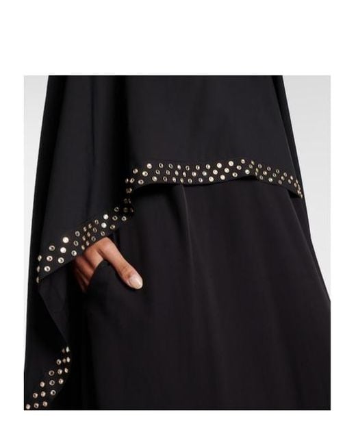 Stella McCartney Black Embellished Caped Maxi Dress