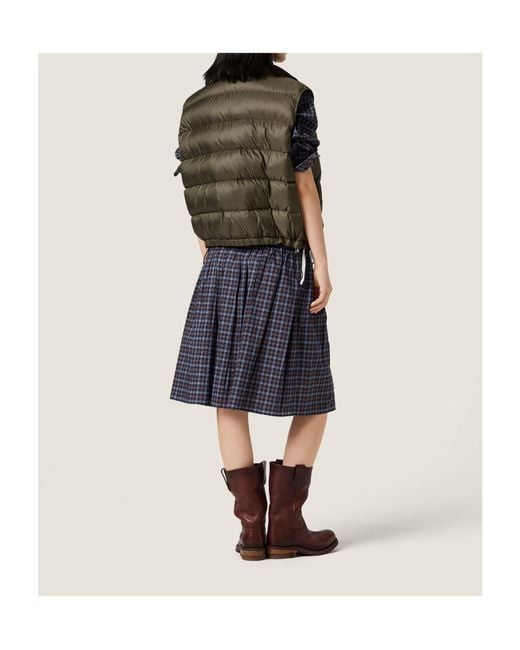 Miu Miu Green Lightweight And Thick Down Vest