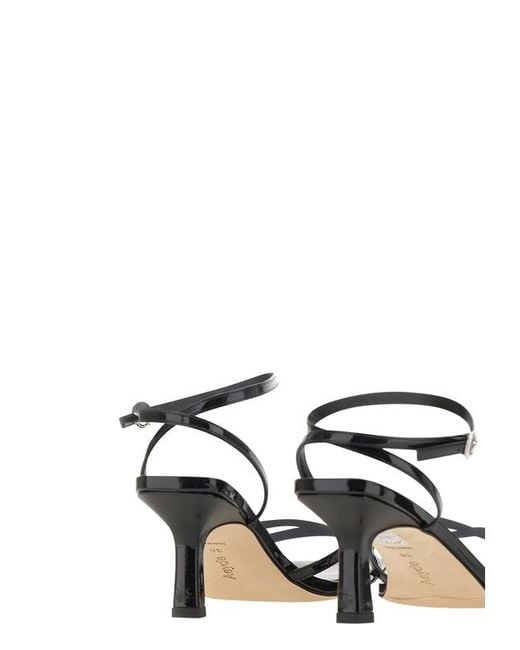 Aeyde Black Criss-Cross Strap Sandals