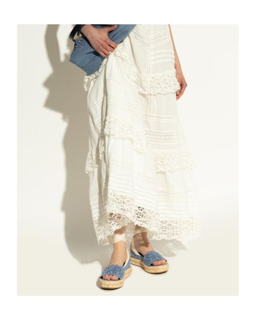 Jimmy Choo Blue Arlee Wedge Ankle Strap Sandals