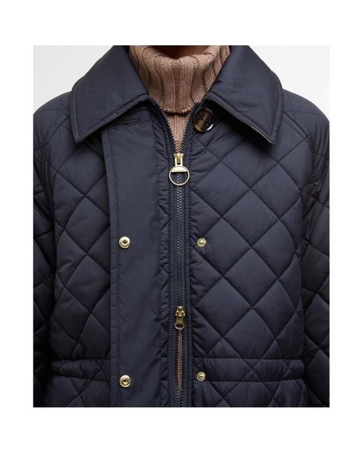 Barbour Blue Long-Sleeved Cotton-Padded Jacket