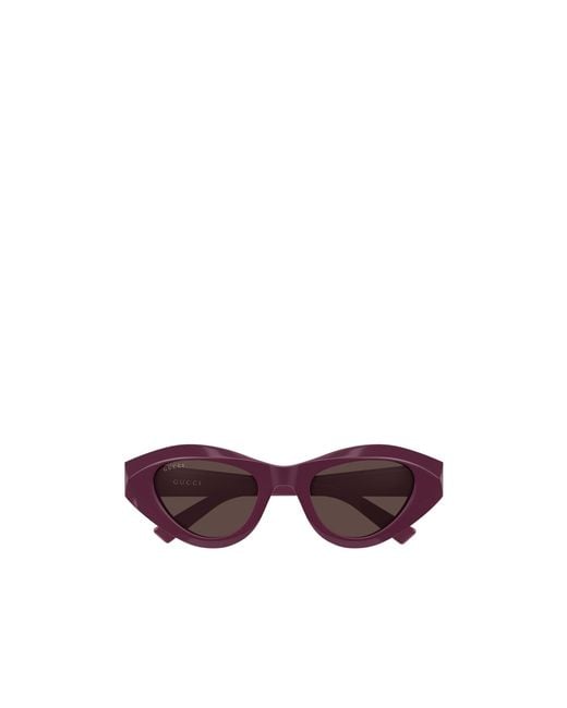 Gucci Purple Geometric Sunglasses