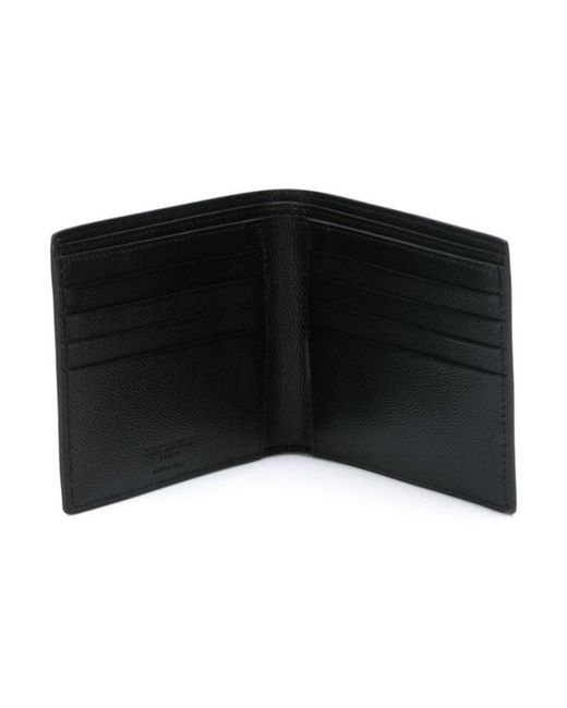 Saint Laurent Black Paris East/West Bi-Fold Wallet for men