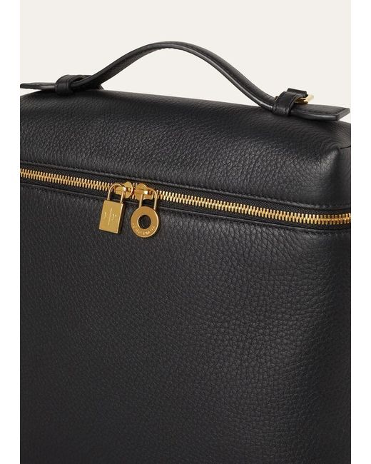 Loro Piana Black Extra Pocket L23.5 Backpack