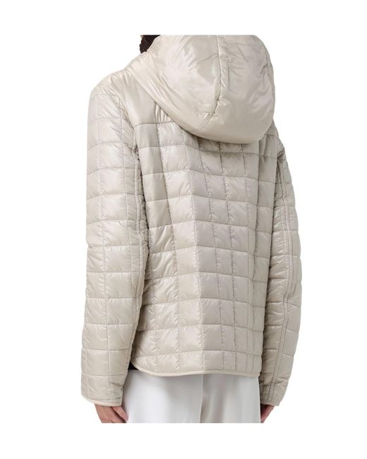 Fay Natural Quilted Hooded Coat