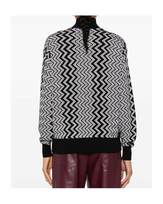 Missoni Black Zigzag Straight Hem Jumper