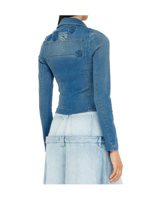DIESEL Blue De Vilara Cropped Zip Top