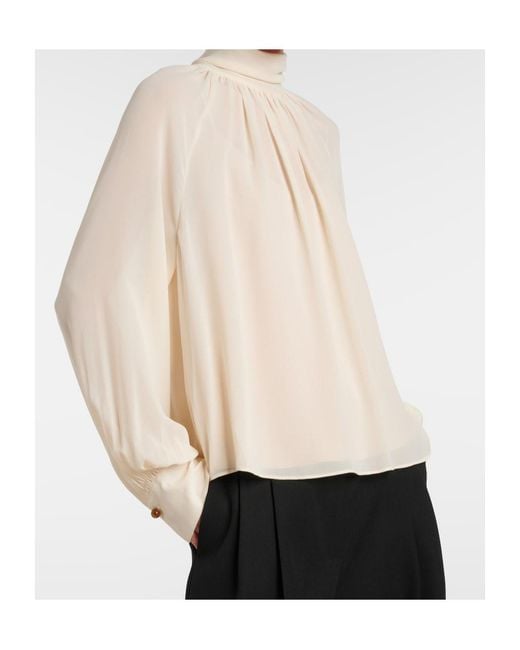 Vince White Chiffon Blouse