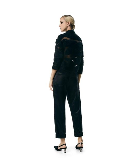 Tom Ford Black High Waist Straight-Leg Trousers