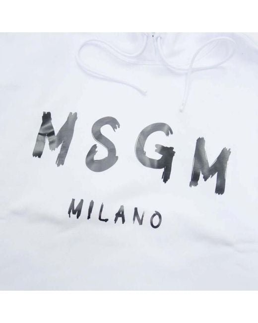 MSGM White Logo Sweater