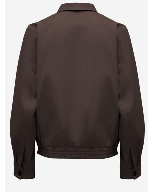 Boss Brown Logo Zip-Up Jacket for men