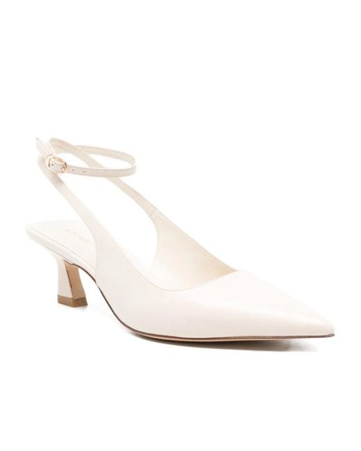 Stuart Weitzman White Pointed-Toe High-Heeled Sandals