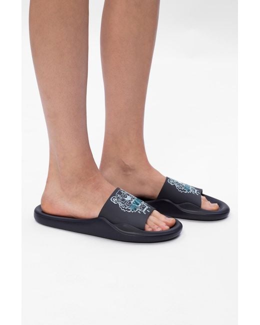 KENZO Black Tiger Slip-On Pool Slides