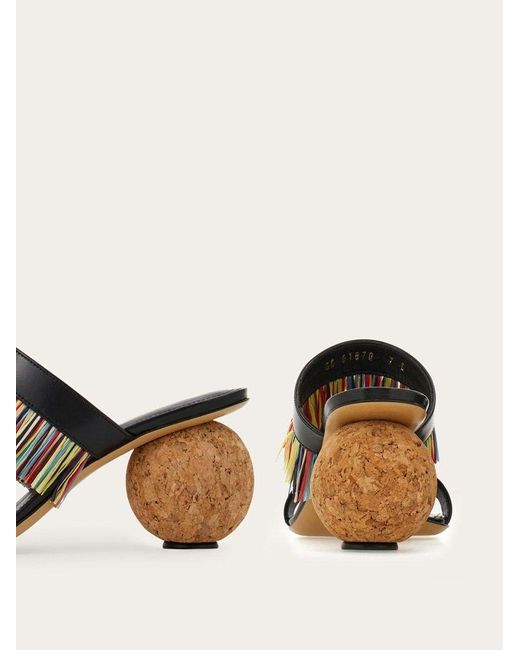 Ferragamo Multicolor Fringed Sandal