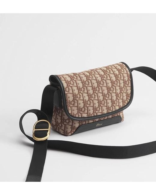 Dior Brown Mini Jett Messenger Bag With Flap for men