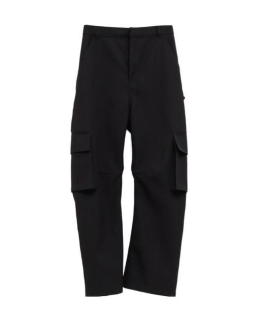 Balenciaga Black Workwear Wool Cargo Pants