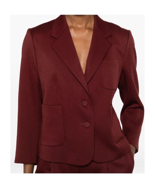 Dries Van Noten Red Long-Sleeved Suit Jacket