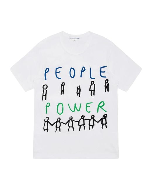 Comme des Garçons White Graphic-Print T-Shirt for men