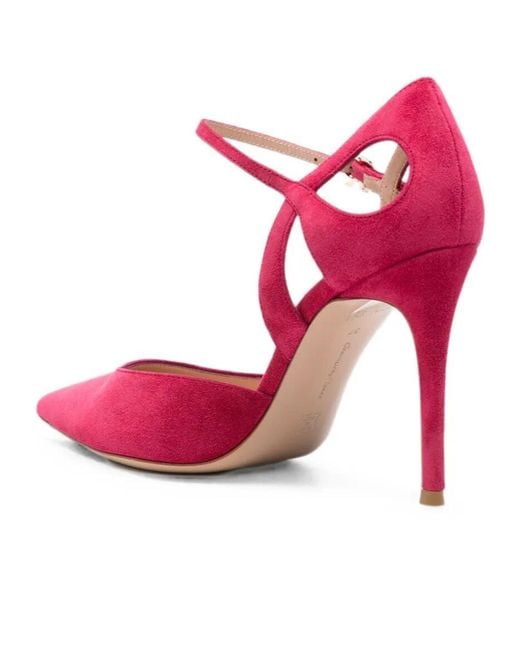 Gianvito Rossi Pink Pointed-Toe High Heels