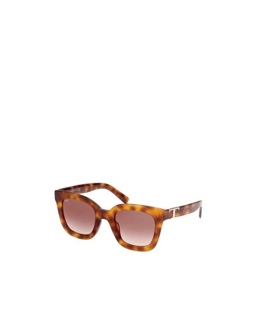 Tod's Pink Geometric Frame Sunglasses