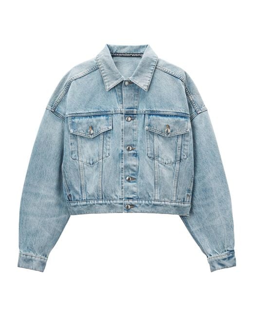 Alexander Wang Blue Button-Up Denim Trucker Jacket